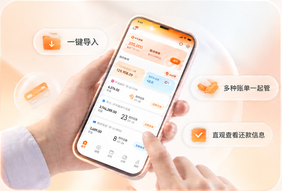 用户在室内场景中查看卡牛账单与信用卡信息
